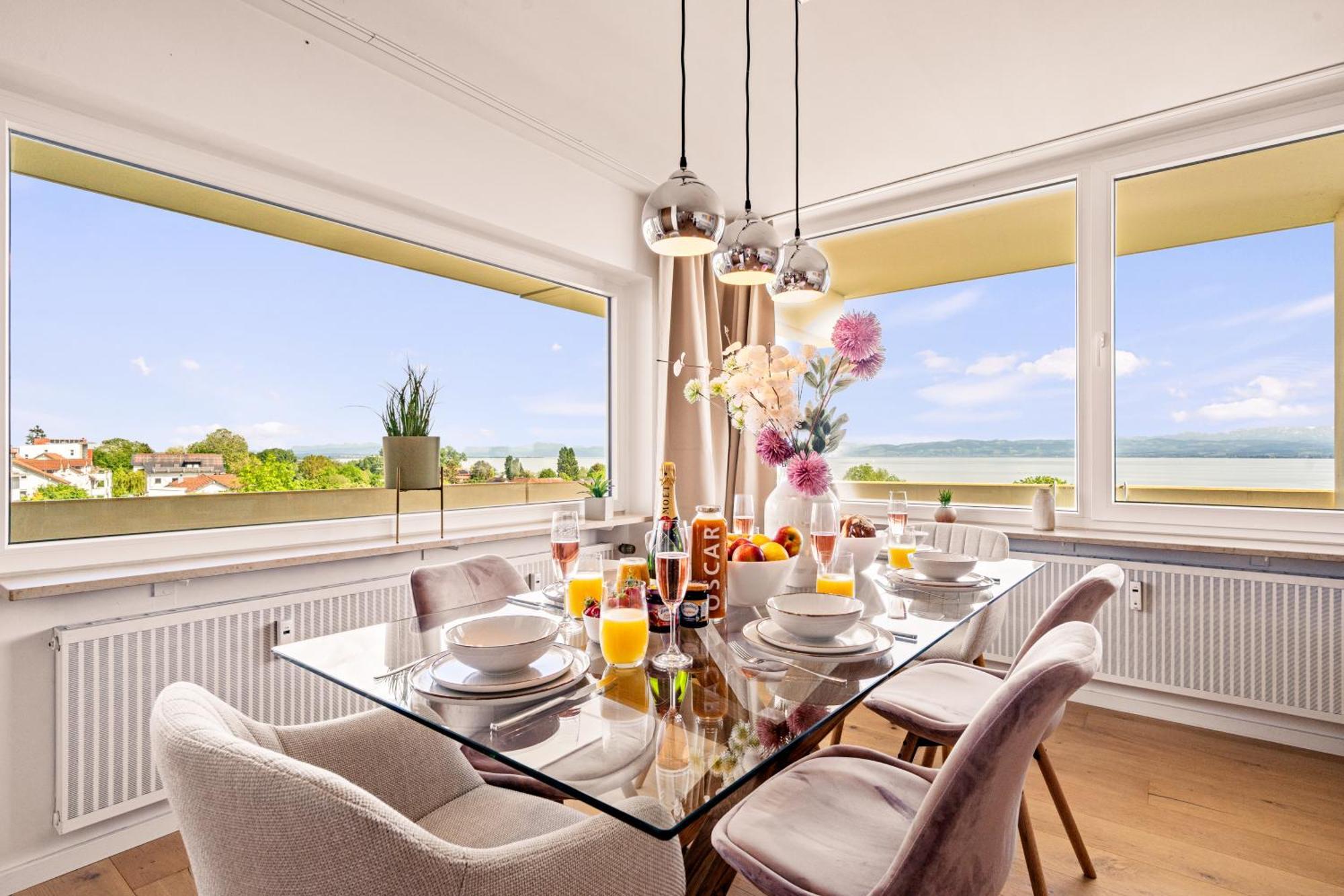 Panorama Penthouse Mit Atemberaubenden See- Und Bergblick Immenstaad am Bodensee Buitenkant foto