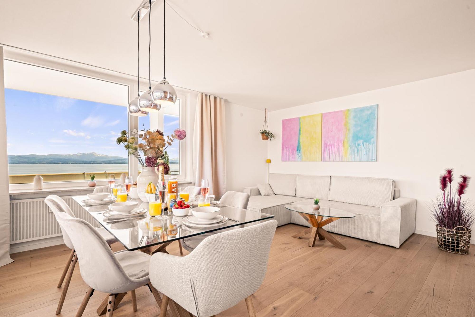 Panorama Penthouse Mit Atemberaubenden See- Und Bergblick Immenstaad am Bodensee Buitenkant foto