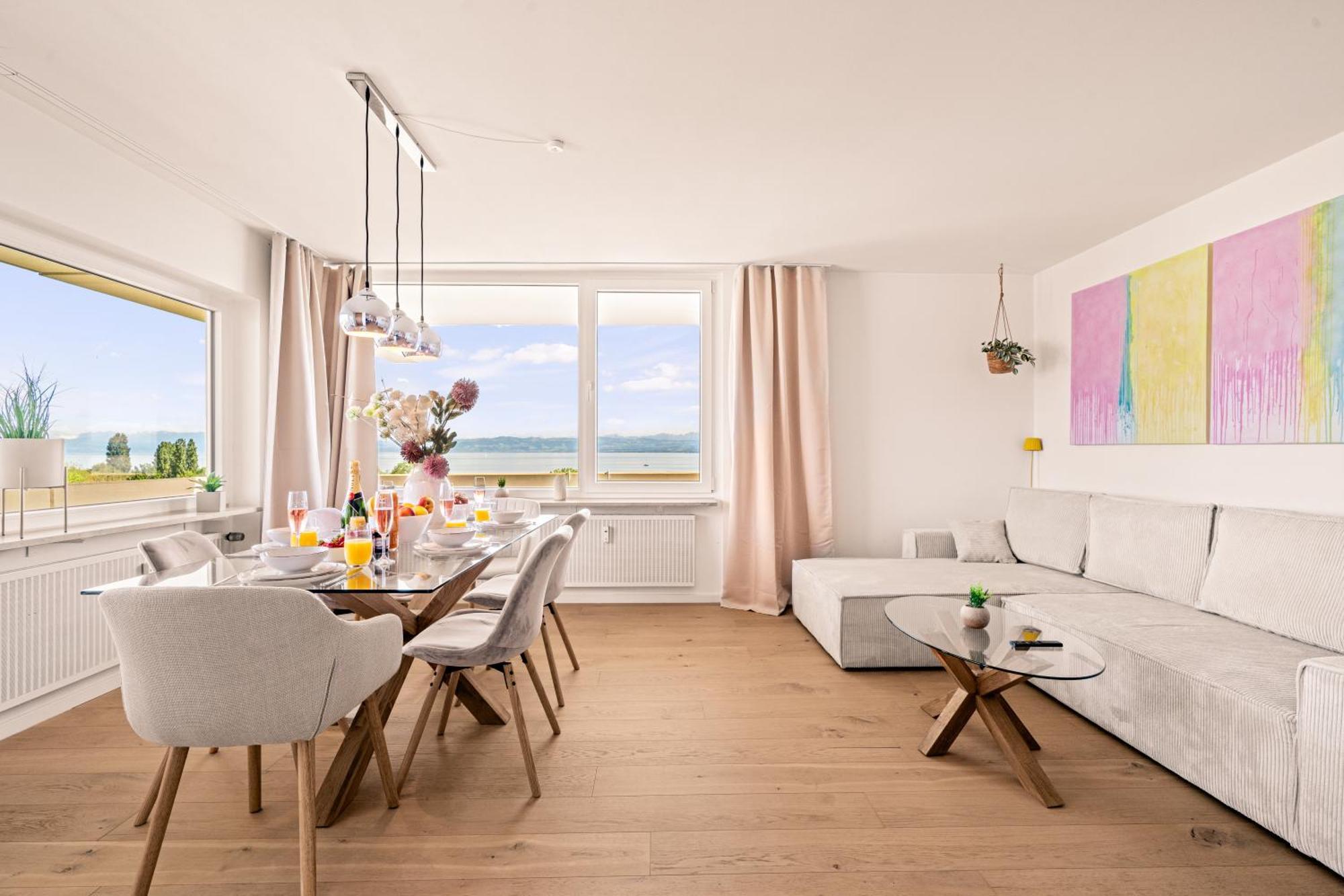 Panorama Penthouse Mit Atemberaubenden See- Und Bergblick Immenstaad am Bodensee Buitenkant foto